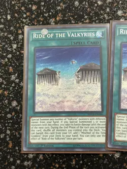 Yugioh 3x Ride Of The Valkyries SHVA 1st Ed Secret Rare NM/VLP - Image 4