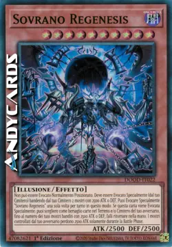 SOVRANO REGENESIS • (Regenesis Overlord) • Super R • DOOD IT022 • 1Ed • Yugioh! - Image 1