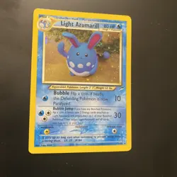 Pokemon TCG Light Azumarill Holo Rare Unlimited Card 13/105 Neo Destiny - Image 1