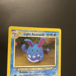 Pokemon TCG Light Azumarill Holo Rare Unlimited Card 13/105 Neo Destiny - Image 2