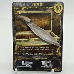 Resident Evil Deck Building Game Survival Knife WE-005 Weapon Card Bandai CAPCOM - Image 1