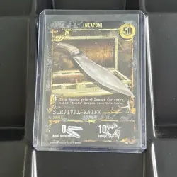 Resident Evil Deck Building Game Survival Knife WE-005 Weapon Card Bandai CAPCOM - Image 3