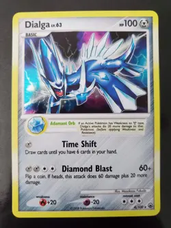 Dialga 4/100 Holo Pokemon TCG DP Majestic Dawn Rare Card NM Near Mint - Image 1