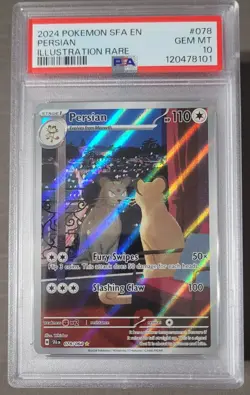 PSA 10 Pokemon TCG Persian Shrouded Fable Holo Illustration Card 078/064 - Image 1