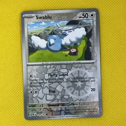 Swablu 169/197 Reverse Holo Obsidian Flames scarlet & Violet Pokemon Card NM - Image 1