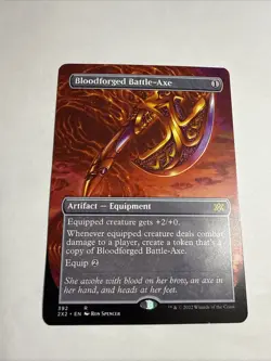 Bloodforged Battle-Axe (Borderless) Double Masters 2022 Regular - Image 1