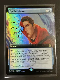 Magic The Gathering Marvel Spider-Man Spider-Sense Buy-a-Box Foil Promo #0284 NM - Image 1