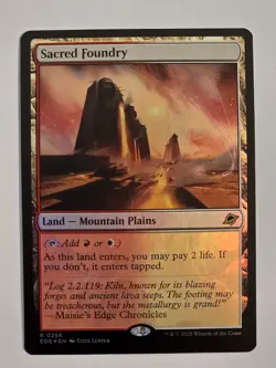 Sacred Foundry - R0256 Foil - Edge of Eternities - Magic the Gathering - Image 1