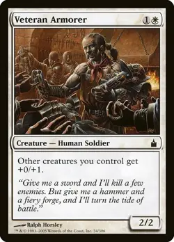 Veteran Armorer 1x FOIL MtG FOIL Ravnica: City of Guilds SP/NM - Image 1