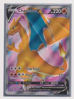 POKEMON CHARIZARD V SWSH050 PROMO FULL ART HOLO ULTRA RARE MINT - Image 1
