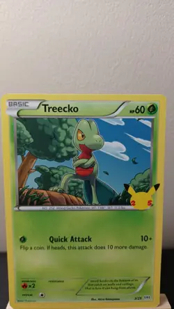 Treecko [NM] - Pokemon TCG McDonalds 25th Anniversary 3/25 [Non Holo Promo] - Image 1
