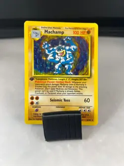Pokemon TCG Machamp Base Set 8/102 Holo 1st Edition Holo Rare - Image 1