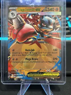 Pokemon TCG Mega Evolution Mega Lucario ex 077/132 English NM - SHIP TODAY - Image 1