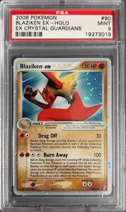 Pokemon Blaziken ex 90/100 Holo EX Crystal Guardians PSA 9 - Image 2