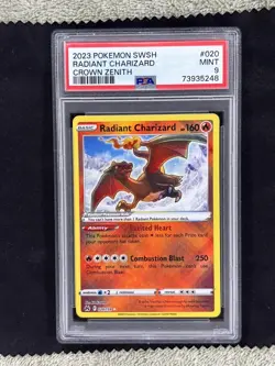 Pokemon TCG - Mint PSA 9 Radiant Charizard Crown Zenith 20/159 - Image 1