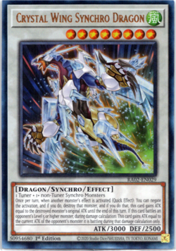 Crystal Wing Synchro Dragon RA02-EN029 Ultimate Rare 1st Edition Yugioh - Image 1