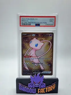 PSA 9 METAL Mew ex Full Art Ultra Rare 151 UPC Promo Pokemon Card SVP 205/165 - Image 1