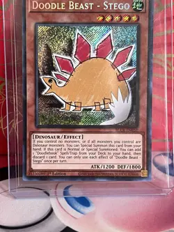 Yugioh Doodle Beast - Stego BLCR-EN032 Secret Rare 1st Ed Near Mint Single Card - Image 2
