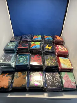 Pokemon TCG Lot Of 68 Sealed 65ct Card Sleeves Mimikyu Charizard Deck Box Set - Image 1