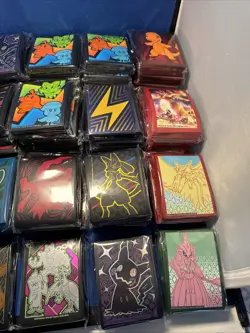 Pokemon TCG Lot Of 68 Sealed 65ct Card Sleeves Mimikyu Charizard Deck Box Set - Image 3