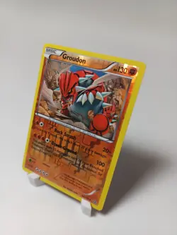Groudon 84/160 2015 XY Primal Clash Pokemon Card Reverse Holo Rare - Near Mint - Image 2