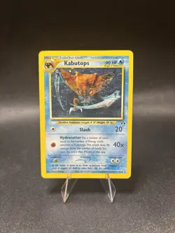 Pokemon TCG Kabutops Neo Discovery Holo Card 6/75 Unlimited Rare- DMG - Image 1