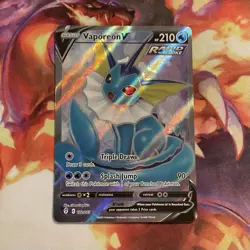 Vaporeon V 172/203 Holo - Evolving Skies SWSH07 - Pokemon Trading Card Game - NM - Image 1
