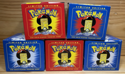 23K Gold Plated 1999 Trading Card Burger King Pokemon Ball Lot of 5 Picachu - Image 2