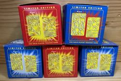 23K Gold Plated 1999 Trading Card Burger King Pokemon Ball Lot of 5 Picachu - Image 3