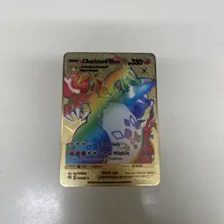 Charizard VMAX Rainbow Gold Metal Card Collectible Gift/Display - Image 1