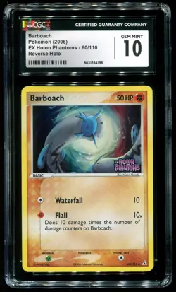 CGC 10 Barboach Reverse Holo EX Holon Phantoms 2006 Pokemon Card #60 - Image 1