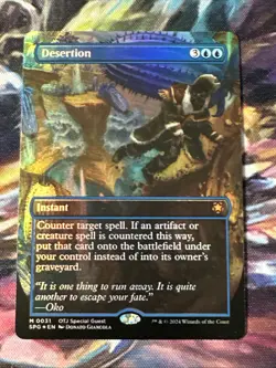 Desertion - Borderless FOIL - Outlaws of Thunder Junction #31 Mythic, NM - Image 1