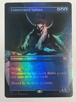 Consecrated Sphinx NM Borderless Foil Double Masters MTG - Image 1