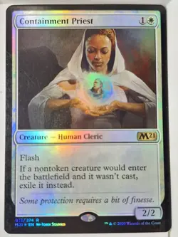 Containment Priest - FOIL - Magic 2021 Core Set M21 - Magic the Gathering MTG - Image 1