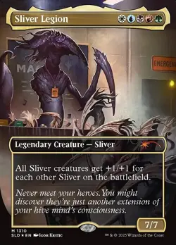 Sliver Legion Borderless FOIL MTG Festival In a Box Secret Lair Magic - Image 1