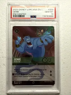 ⚔DOUBLE SWORD ERROR⚔ Genie On The Job PSA 10 Enchanted Disney Lorcana IN HAND! - Image 1