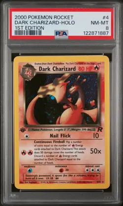 Pokemon Dark Charizard Holo Rare 1st Edition Team Rocket PSA 8 🔥NEW CERT🔥 - Image 1