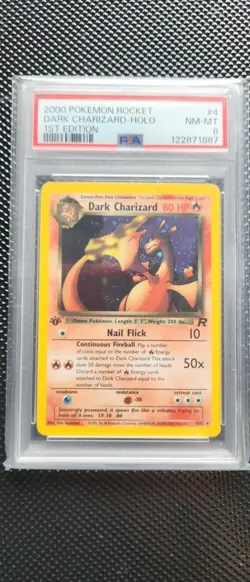 Pokemon Dark Charizard Holo Rare 1st Edition Team Rocket PSA 8 🔥NEW CERT🔥 - Image 2