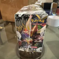 Pokemon Sword & Shield Rebel Clash Factory Sealed Booster Box - Image 4