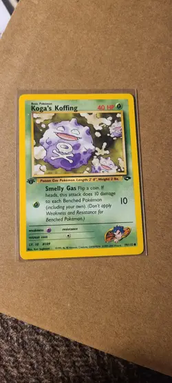 2000 Gym - Challenge 1st ed Koga’s Koffing Basic/Common #79 Pokemon - Image 1