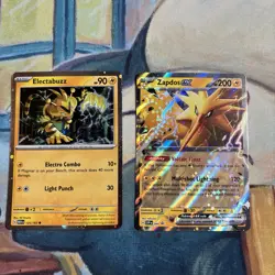 Electabuzz 125/165 Cosmos Holo + Zapdos ex SVP 049 NM SV 151 Promo Pokemon Set - Image 1