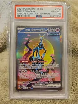 Iron Crown ex - SIR - (2024) POKEMON TEF EN #206 -GRADED PSA GEM MINT 10 - Image 1