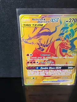 Pokemon TCG Reshiram and Charizard GX Tag Team Promo Card SM247 NM - Image 2