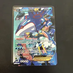 Pokemon TCG Team Aqua's Kyogre EX Double Crisis Holo Full Art Card 6/34 - Image 1