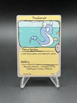 PokeDoodly Draglamair 148/151 1st Edition Card - Dragonair Fan Art - Image 1
