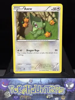 Pokemon Card Axew BW16 Black & White Black Star Promo Light Play - Image 1