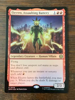 MtG - Electro, Assaulting Battery - 0076 - Marvel's Spider-Man - Foil - Image 1