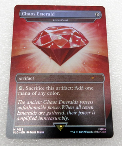 Chaos Emerald (Lotus Petal) Red 7032 Secret Lair Drop Sonic Bonus MTG - Image 1