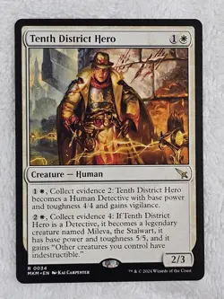 MTG Tenth District Hero #34 Murders at Karlov Manor Magic Card Rare NM - Image 1