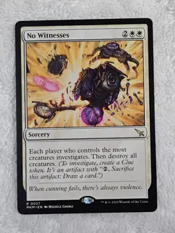 MTG No Witnesses #27 Murders at Karlov Manor Magic Gathering Card Rare NM - Image 1